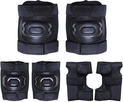 Benstar Skating /Cycle Protective Gear/Guard ELBOW, KNEE, GLOVES FOR BOYS & GIRLS (BLACK Skating Guard Combo