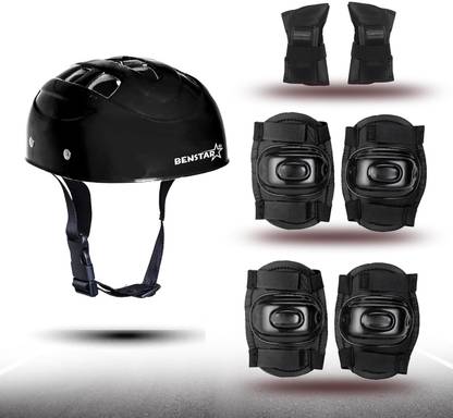 Benstar Skating Guard Protective Kit Cycling Safety Kit For Kids set 7pc black Kit Skating Guard Combo