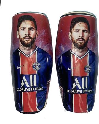 Play Box Lionel Messi Photo Printed 3d Printed Shin Guards, Photo Printed Football Guards Football Shin Guard