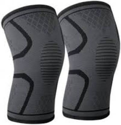 Classic deal Fitness Running Cycling Knee Support Elastic Knee Guard (Grey) ( XL ) Cycling Knee Guard
