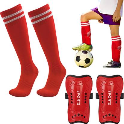 PROBEROS Sport Compression Sock Shin Guards Set Knee High Compression Sport Socks Football Shin Guard
