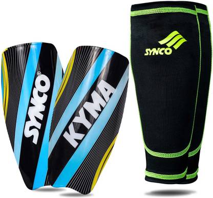 SYNCO Kyma Shin Guard with Sleeve Combo, 1 Pair Shin Guard, 1 Pair Sleeve, Football Shin Guard