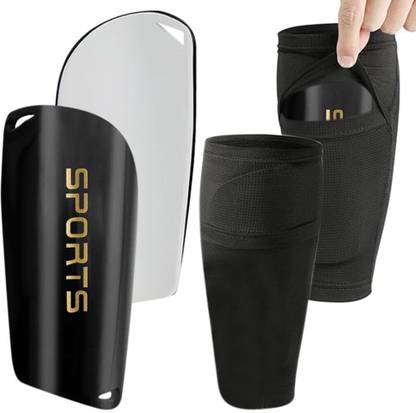 Verilux Shin Guards for Football with Anti Slip Sleeve Strong Cushioning for Kids Men Football Shin Guard