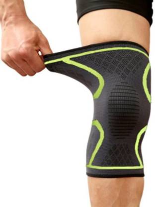 Digital Shoppy Fitness Running Cycling Knee Support Elastic Knee Guard (Green) Medium-1 Pc Cycling Knee Guard