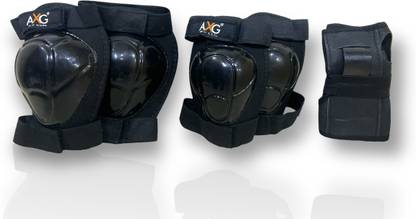 AXG NEW GOAL Unique and Stylish Mould Knee guard, Elbow guard and Gloves for Cycling/ Skating Guard Combo