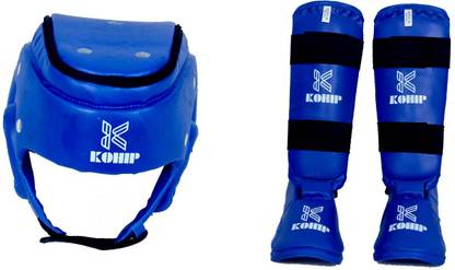 KOHIP KARATE LARGE KIT /Head Protector Guards Karate Shin pad Mouth Guard