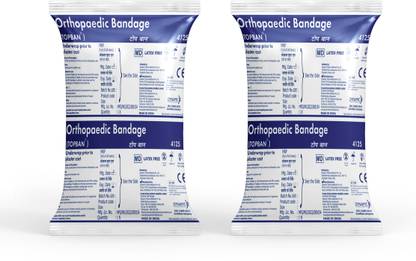 Top Ban Orthopedic Cast padding/ Bandages (Pack of 2) Sterile Gauge Roll