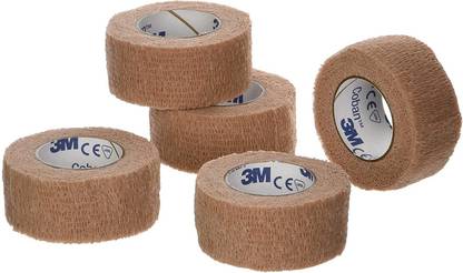 3M 27119 Coban Self- Adherent Wrap, 1"x 5yds, Pack of 5 Rolls Non-Sterile Gauge Roll