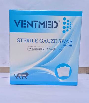 ventmed GAUZE SWAB (10CM*10CM*12*5PCS (10 POUCH) Sterile Gauge Roll