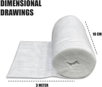 Jetflon Orthopedic Cotton Cast Padding Pouch 10CM x 3M Non-Sterile Gauge Roll