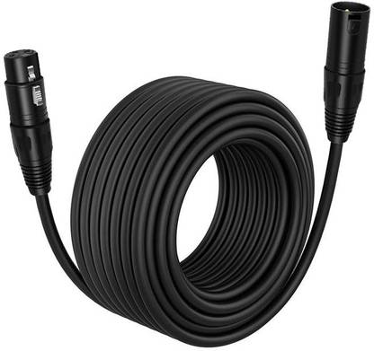 AMG Music 3Pin XLR Male to XLR Female Balanced Cable For Professional Condenser Microphone Double Angled XLR Patch Cable