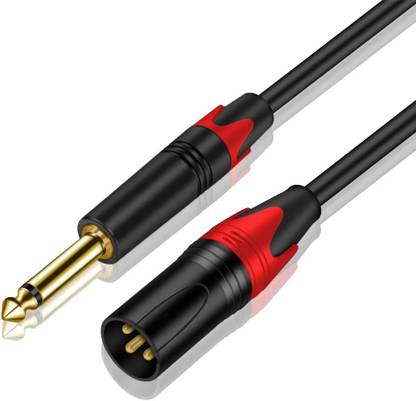 IMAGINEA 6.35 mm 1/4 Inch TS Male to XLR Male Audio Stereo Mic Cable - Gold Plated Mono Straight XLR Patch Cable