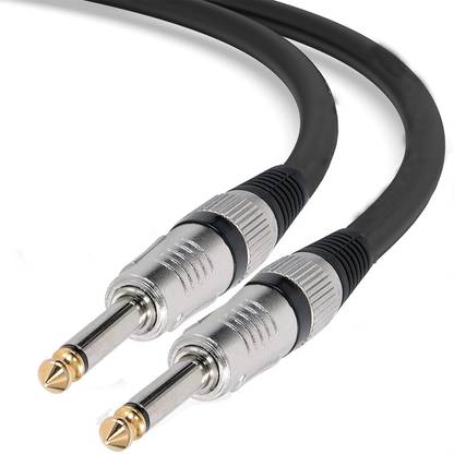 EKAAZ TS Patch Guitar Cable 10 M/32ft 6.35mm P38 Mono Male to Male cable Single Angled TS Patch Cable