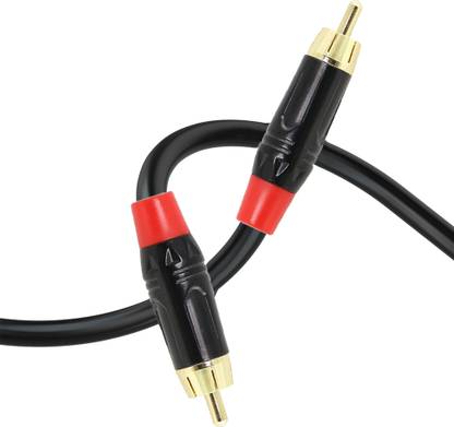 AMG Music RCA to RCA Audio Cable with Gold Plated connectors for CD Player ,TV, DVD Player Straight TS Patch Cable