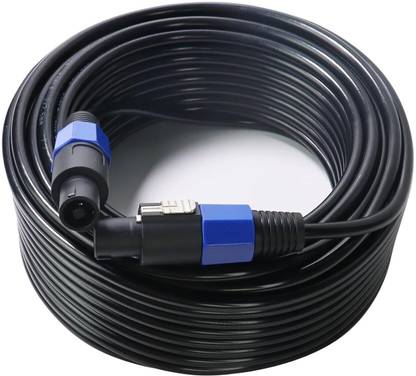 Mocking Bird 65FT Speakon Cable Male to Male Cable for Speaker ,DJ, Amplifier with Twist Lock Double Angled TS Patch Cable
