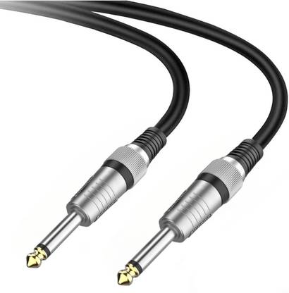 Wicrotec Guitar Cable 6.35mm (1/4 inch) Male to Male Mono Plug Guitar Instrument Cable Double Angled TS Patch Cable