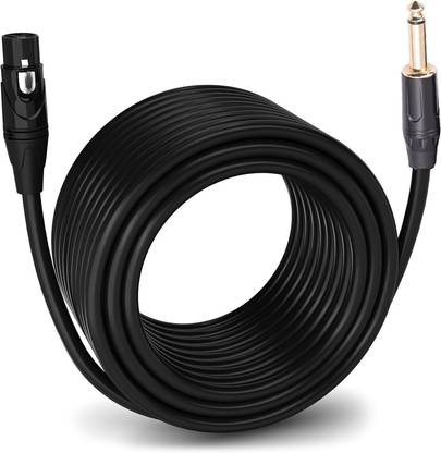 Urban Infotech XLR Female To 6.35mm Jack Male Gold Plated for Microphone,Guitar Cable Straight XLR Patch Cable