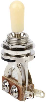 LoomTree 3-way Toggle Switch for Les Paul Electric Guitar - Silver w/ Cream Tip Guitar Pick
