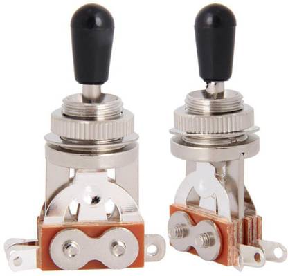 LoomTree 3 Way Pickup Selector Toggle Switch for Les Paul Electric Guitar Part Silver Guitar Pick