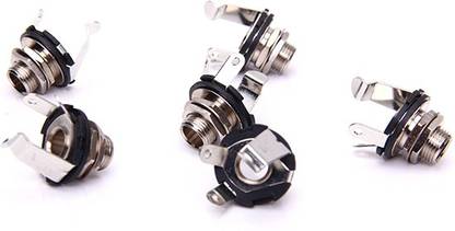 LoomTree 6pcs Electric Guitar Input Output Jack Socket Guitar Pick
