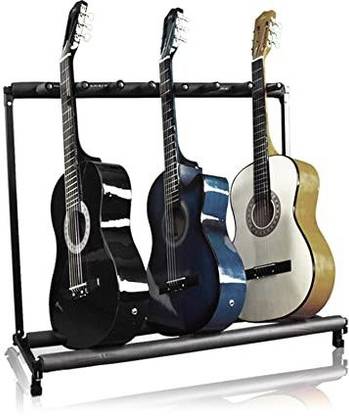 TechnoBuyers GS-55 Multi Guitar Stand/Rack Padded ( Wheels) Strong Heavy duty Folding Tubular Rack