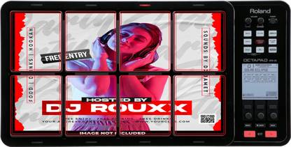 Rhythm Pro Roland SPD-30/SPD-20PRO/SPD-20X Self Adhesive PVC Stickers 8PCS (DESIGN 5) Guitar Sticker