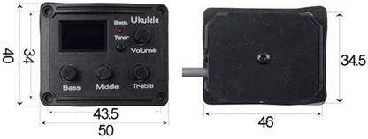 Calandis Classic Ukulele Piezo Pickup 3 Band EQ Equalizer Tuner System with LCD Display Guitar String