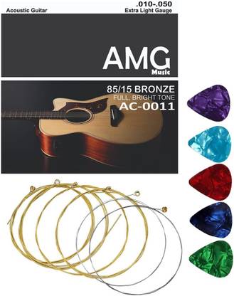 IMAGINEA Electric Acoustic Guitar String Full Set of Extra Light Special with 5 picks Guitar String