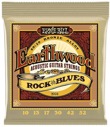ERNIE BALL Acoustic P02008 Earthwood 80/20 Rock and Blues Guitar Strings (Bronze) Guitar String
