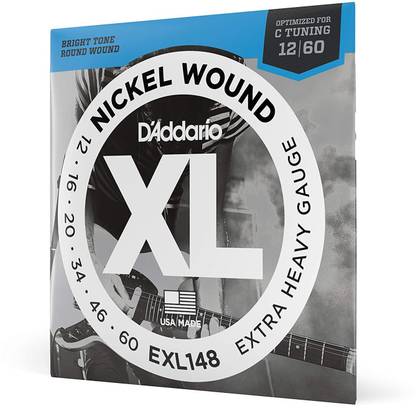 D'ADDARIO Electric EXL148 Nickel Wound Electric Guitar Strings, Extra-Heavy, 12-60 Guitar String