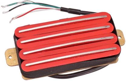 Lyla Classic Hot Rail 4-Dual Blade Electric Guitar Humbucker Pickups, Red Guitar String