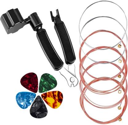 IMAGINEA Acoustic Guitar Strings with Winder 3-in-1 multi tool String Winder, Bridge Pin Puller Guitar String