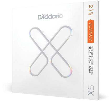 D'ADDARIO Acoustic XS Acoustic Guitar Coated Strings, Phosphor Bronze, Extra Light, 10-47 Guitar String