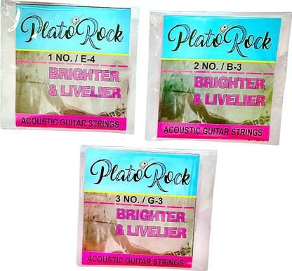 PLATOROCK Acoustic ACOUSTIC GUITAR STRING E4 , B3 & G3 Guitar String