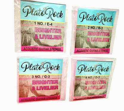 PLATOROCK Acoustic 4 PCS ACOUSTIC GUITAR STRING , E4 (1 NO ) Guitar String