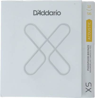 D'ADDARIO Acoustic XS Phosphor Bronze Coated Acoustic Guitar Strings - 12-56 Light Guitar String