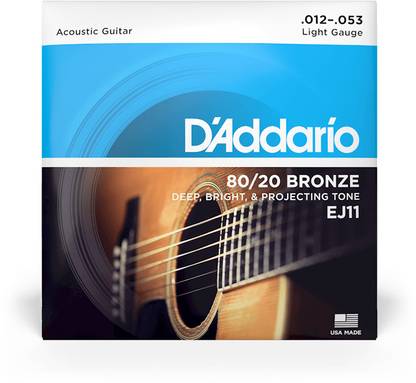 YEEN Acoustic EJ-11 80/20 Bronze Regular Light, (0.012-0.053) Gauge Guitar String