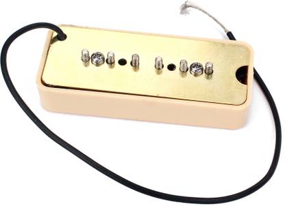 Lyla Classic 2pcs Replacement Guitar Pickup Vintage Soap Bar Cream Pickups for P-90 Electric Guitar String