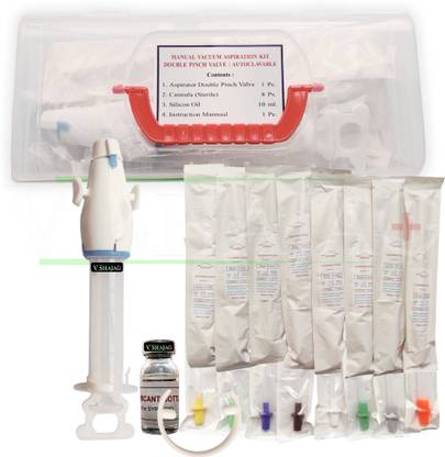 V SHAJAG MVA Kit Syringe-Safe & Sterile Ideal for MTP, Evacuation & Fluid Aspiration Gynecological Aspiration Kit