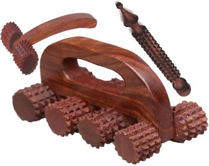 RK Handicraft Wooden Acupressure Back Pain Relief Massager Multi-Purpose Body Massager Roller