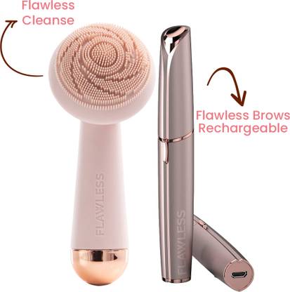 Finishing Touch Flawless Face Cleanser/Massager And Next Generation Eyebrow Hair Trimmer And Shaper
