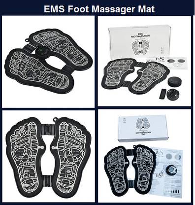 TRK IMPEX Electric EMS Massage Machine Mat Portable 8 Mode/19 Intensity