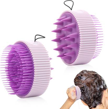 SERPLEX Scalp Massager Double Sided 2 in 1 Soft Bristle Scrubber for Wet and Dry Use 76