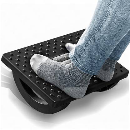 Rajvi Acupressure Underdesk Foot Step Stool with Ergonomic Design & Massage Rollers