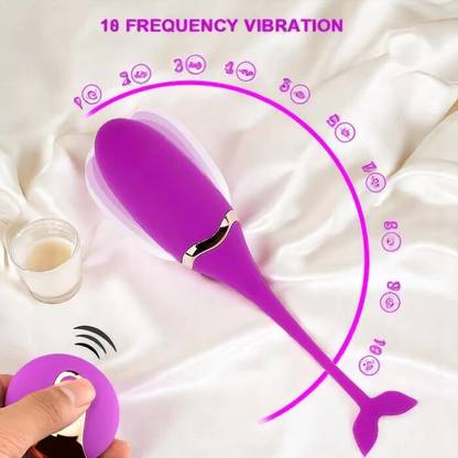 Arousique Fish Style Powerful Personal Full Body Vibrating With Remote Control