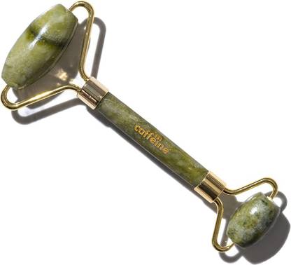 mCaffeine Jade Roller- Face Massager | Improves Skin Elasticity & Boosts Blood Circulation