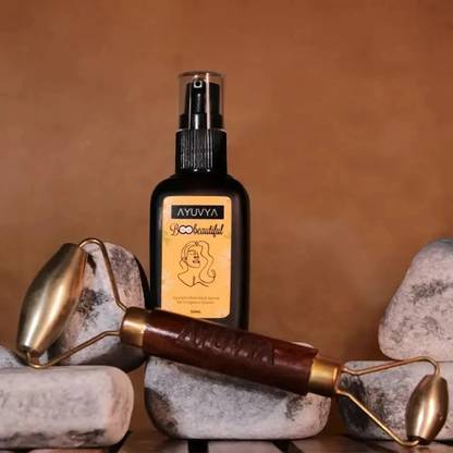 Ayuvya Ayurvedic Women Massage Oil & Kansa Roller Combo for Women
