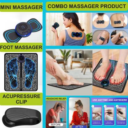 Aeliesa. Combo Product Acupressure Point Clip & 19Levels 8 & Modes Foot & mini Massager