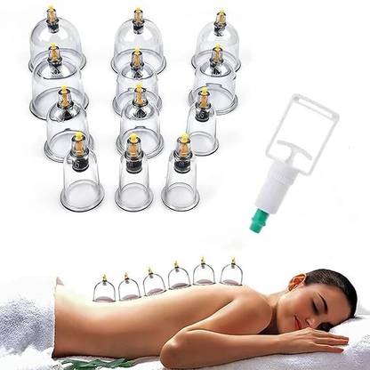 HSHGOLDISTORE Cupping Kit 12 Pcs – Vacuum Cupping Set for Pain Relief & Body Relaxation,