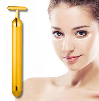 SHUBONIK 24k Gold Energy Beauty Bar Electric Vibration Facial Massager